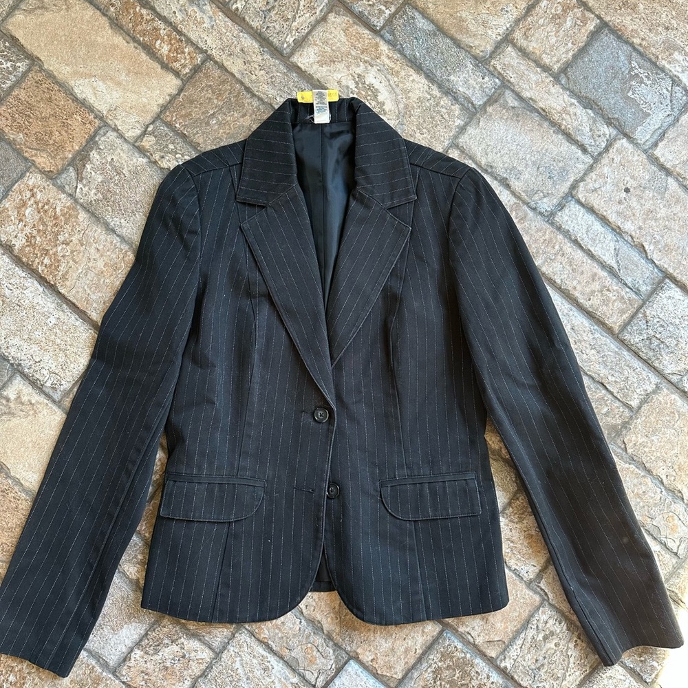 Black Pinstripe Women's Blazer